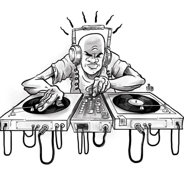 Диджей эскиз