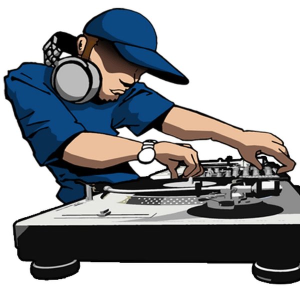 DJ на белом фоне