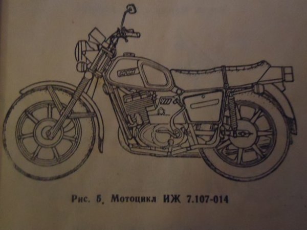 Чертеж мотоцикла ИЖ Планета 5