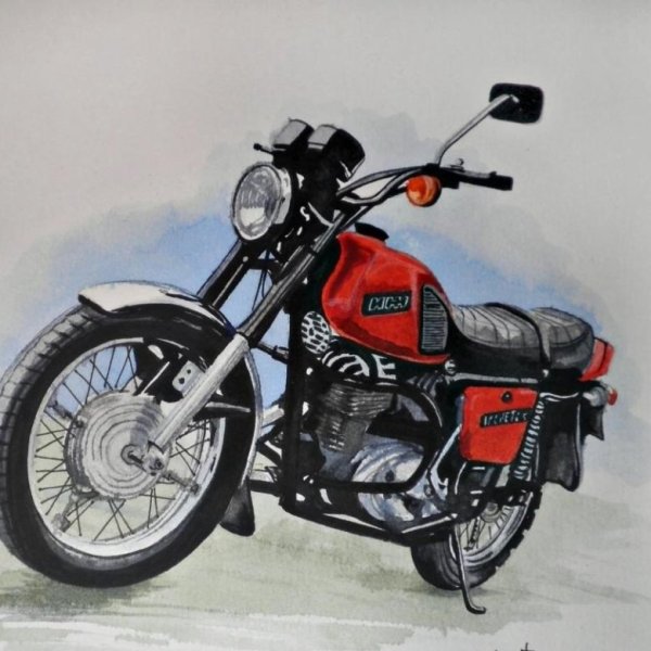 Мотоцикл ИЖ Планета 5 зарисовка