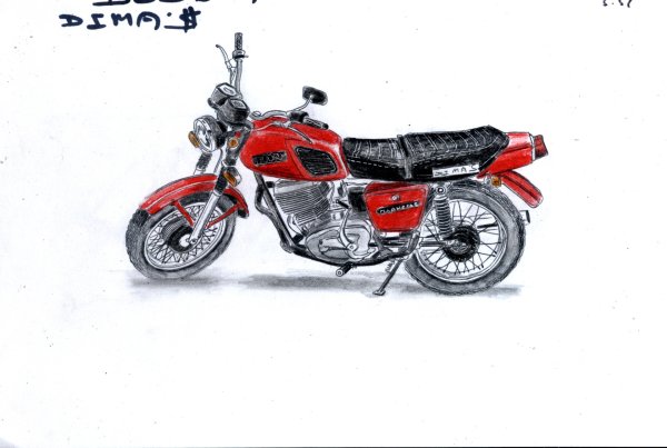 Рисунок мотоцикла ИЖ Планета 5