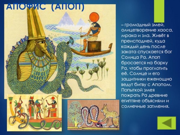 Бог Апоп в древнем Египте