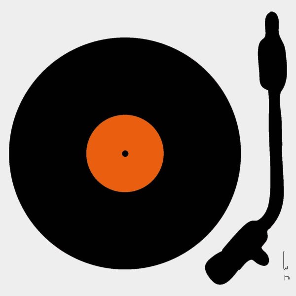 Пластинка виниловая нарисованная