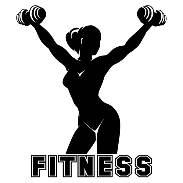 Силуэт фитнес девушки