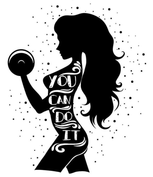 Силуэт спортивной девушки