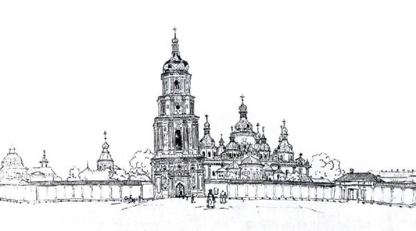 Софийский собор в Киеве зарисовки