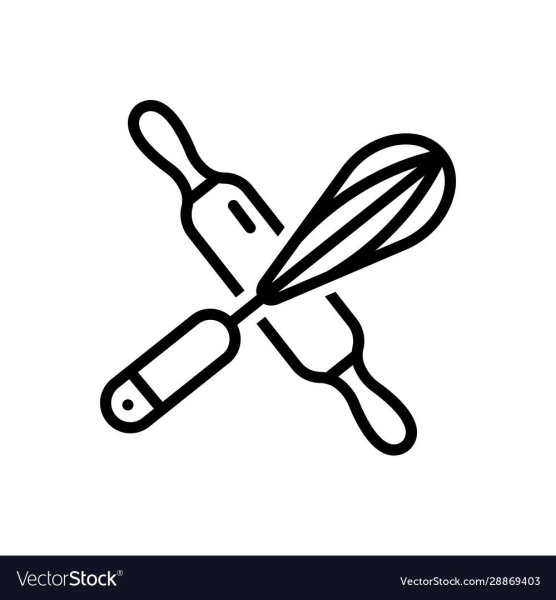 Венчик и скалка вектор