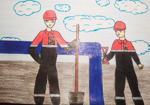 Рисунок нефтяника для детей