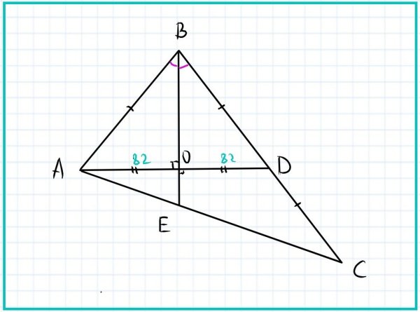 Медиана треугольника чертеж