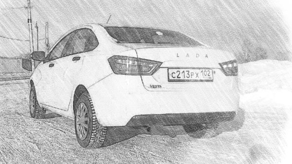 Лада Веста св кросс рисунок
