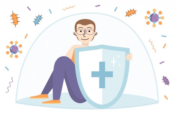 Человек под защитой иммунитета