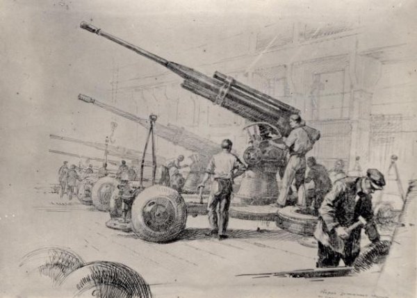 Раскраска зенитка пушка