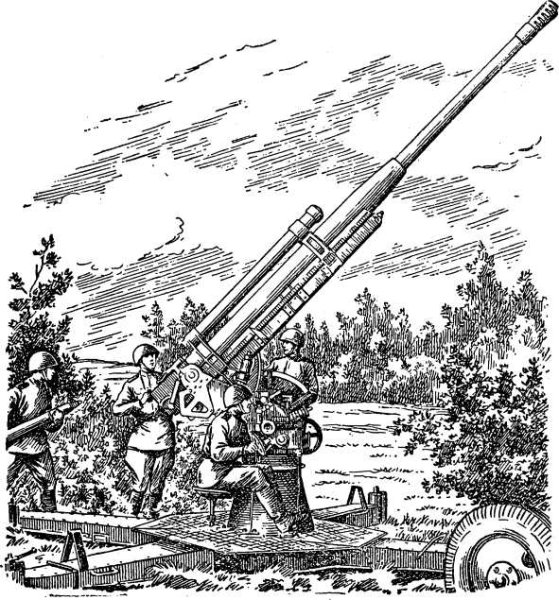 Зенитка 2 мировой войны рис