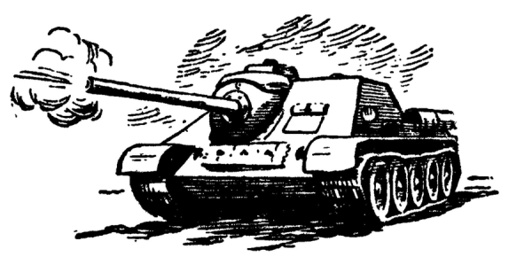 Трафарет танка для выжигания