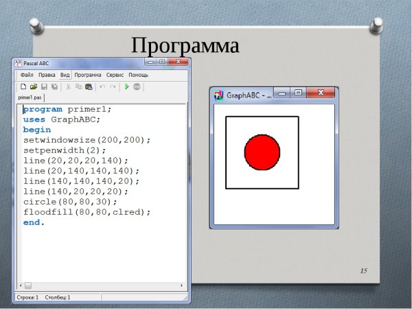 Рисунки в Паскале