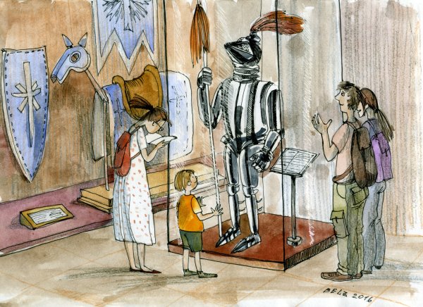 За кулисами театра рисунок