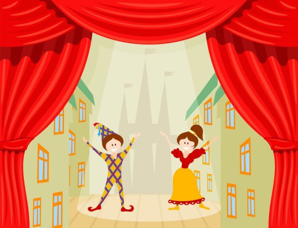 Дети на сцене театра