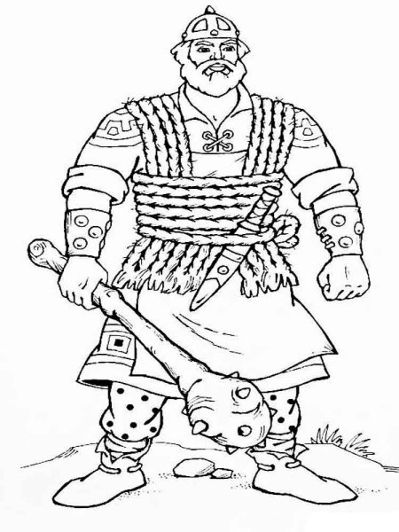 Добрыня Никитич на белом фоне