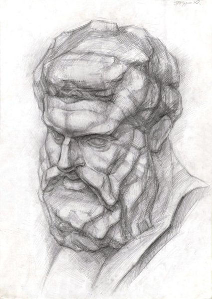 Гипсовая голова Геракла Штиглица