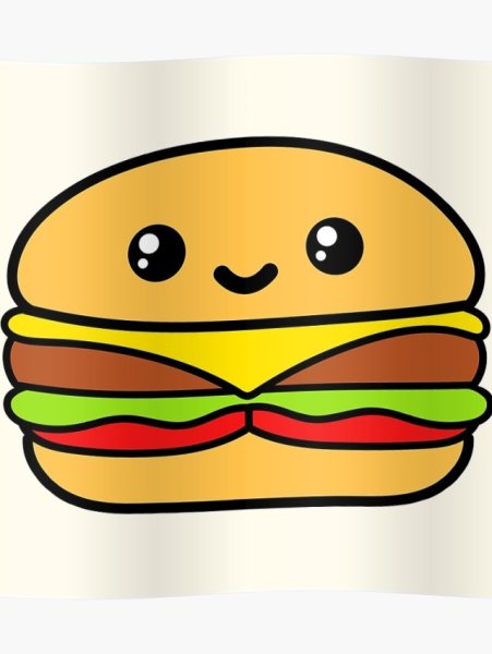 Милый бургер с глазками