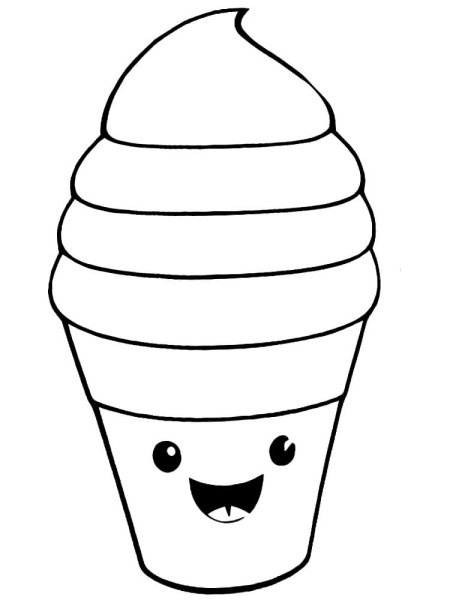 Раскраска милая еда