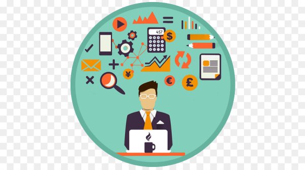 Экономист на прозрачном фоне