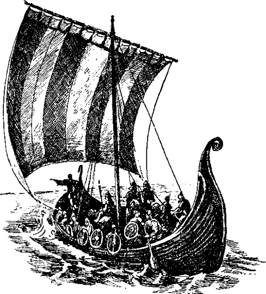 Дракар гравюра