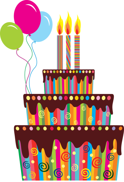 Тортик с днем рождения на прозрачном фоне