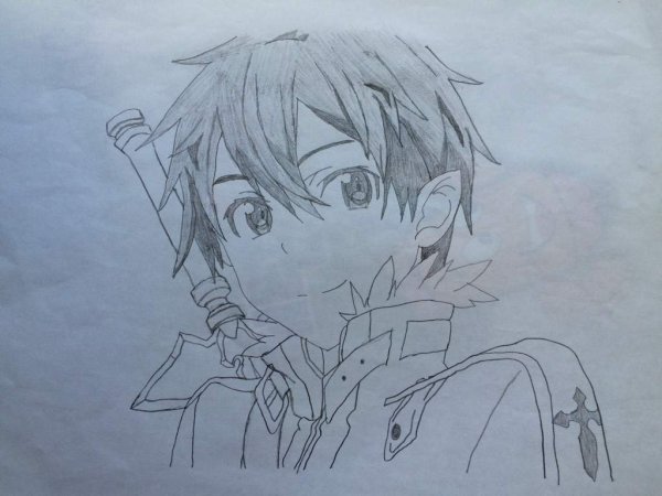 Аниме для срисовки Кирито