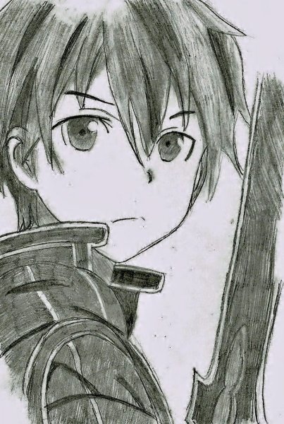 Раскраска Sword Art online Кирито