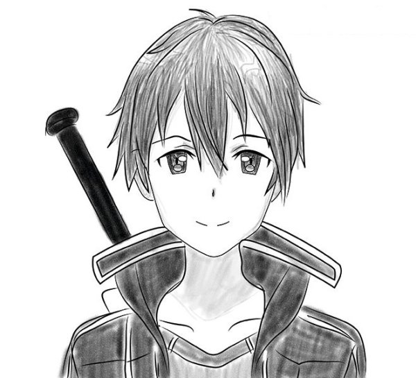 САО рисунок Кирито