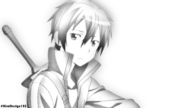 Раскраска Sword Art online Кирито