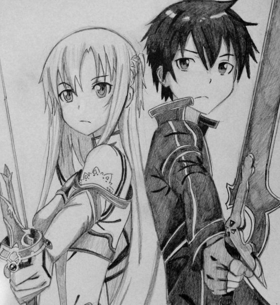 Аниме скетчи Sword Art online