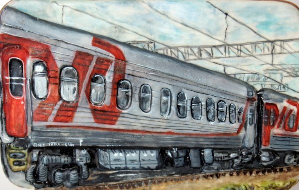 Детский рисунок железная дорога