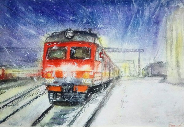 Поезд рисунок