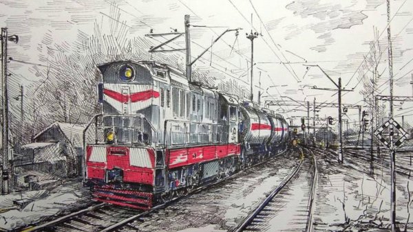 Рисование поезд