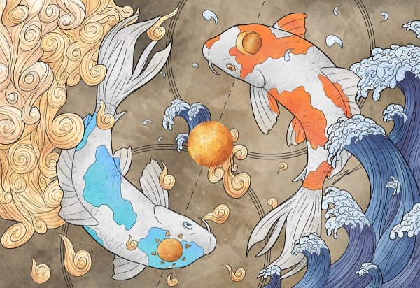 Рыбки кои референс