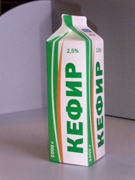 Кефир в картонной упаковке