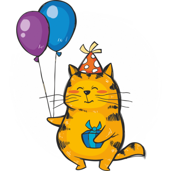 Коты поздравляют с днем рождения