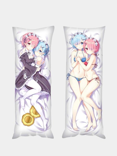 Подушка дакимакура Rem Ram