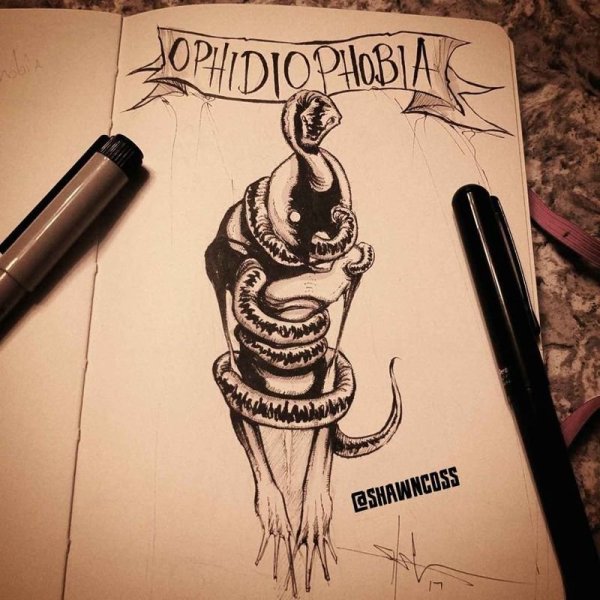 Шон Косс рисунки фобии