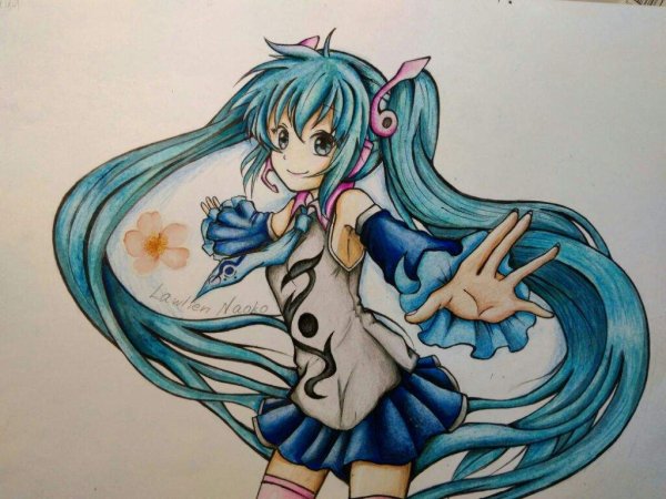 Мику Хацунэ для срисовки