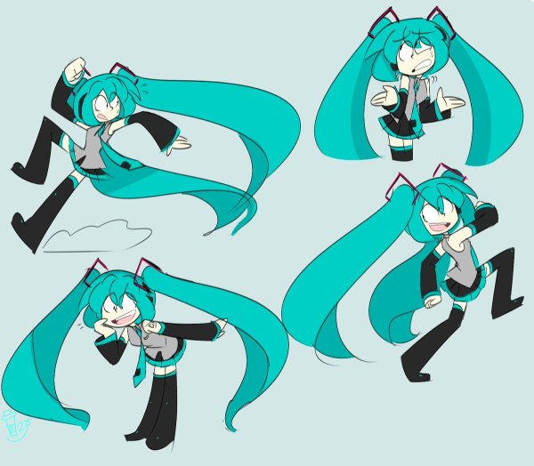 Мику рисовка