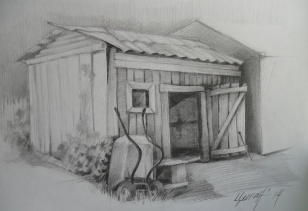 Сарай карандашом