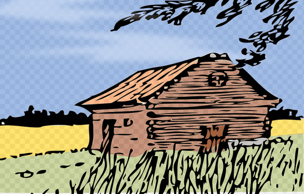 Деревенский сарай рисунок