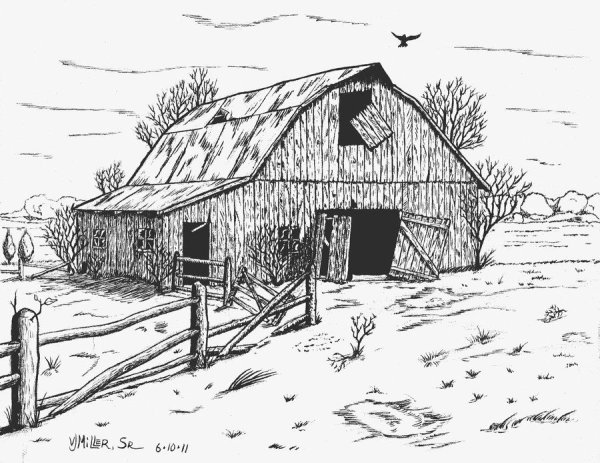 Сарай карандашом