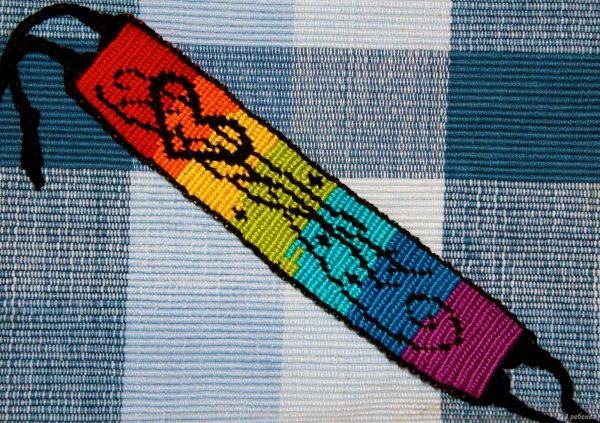 Фенечка прямого плетения