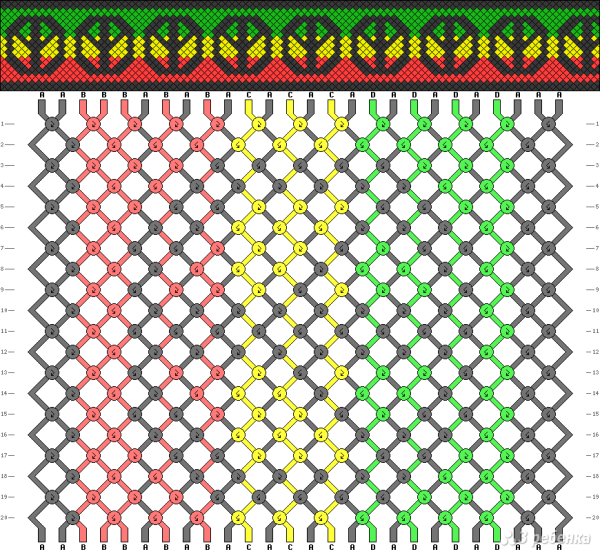 Фенечки растаманские схемы