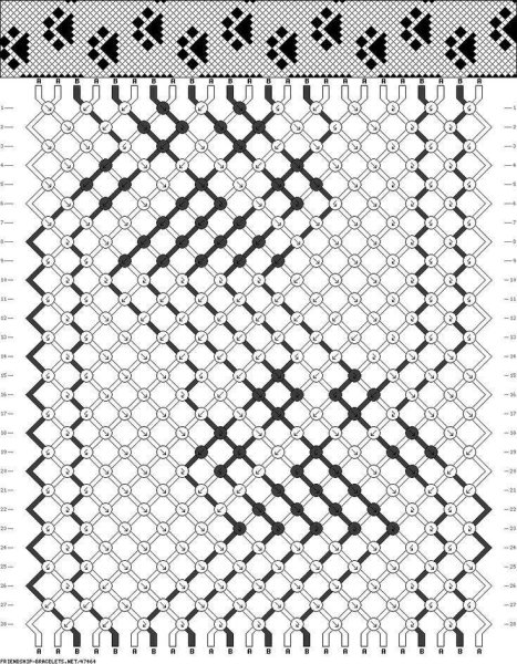 Фенечка из мулине узоры