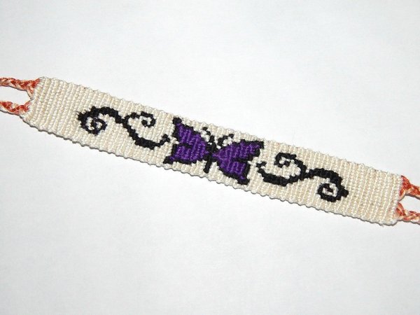 Браслет прямое плетение